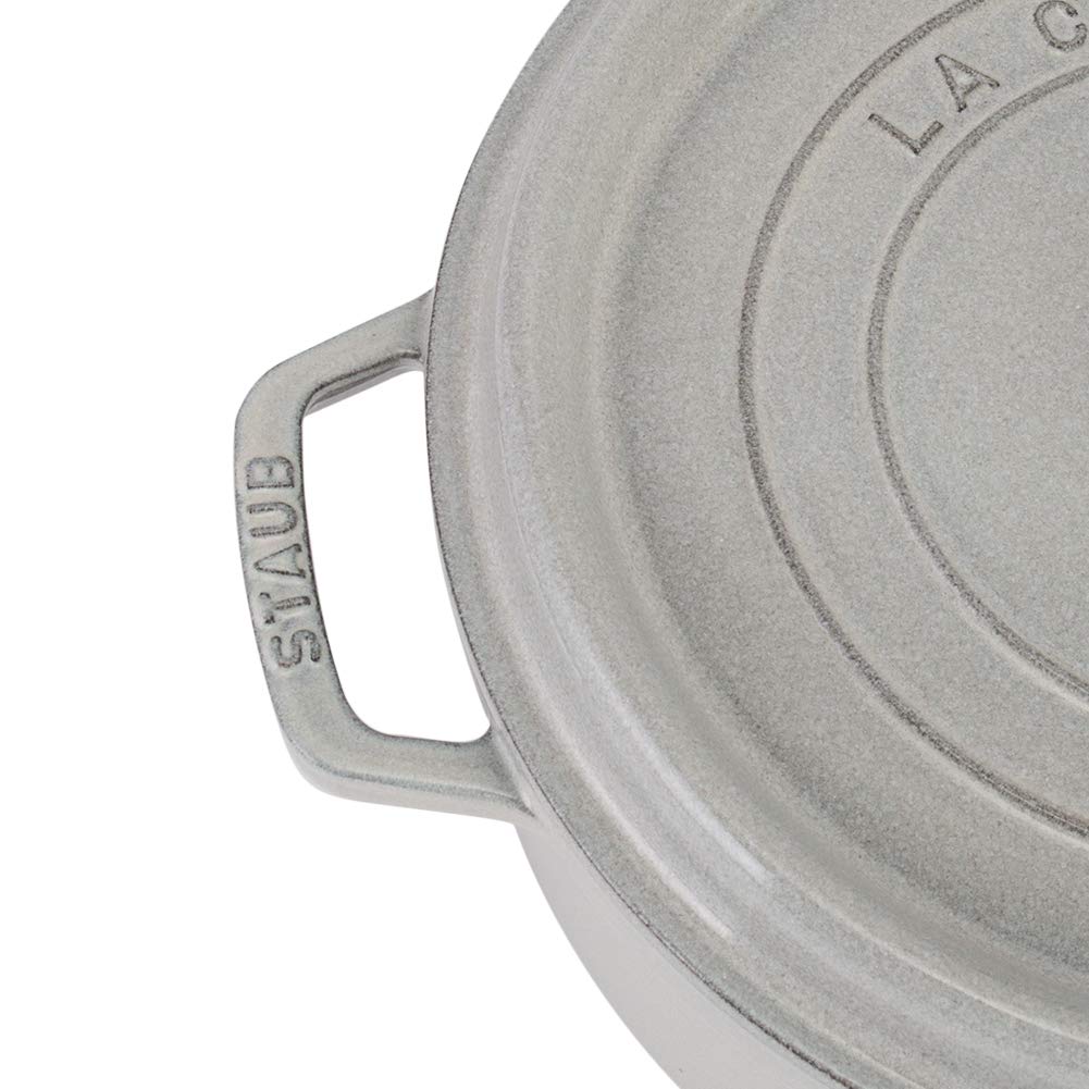 Staub Pot Staub Pico Cocotte Round 26cm Campagne Pot Enamel Pot Rund Brater Blanco Trufa Pico Cocotte Pot Stylish Cookware Kitchen Supplies (White