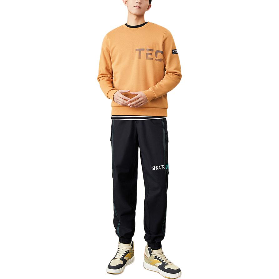 Anta Джоггеры с вышитым логотипом и эластичной резинкой на талии Мужские брюки Черные 152241511-2