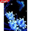 D DIY Diamond Painting Flower Butterfly Full Round Drill Home Decoration