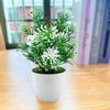 Artificial Potted Plant Vivid No Withering Long Lasting Useful Small Flower Simulation Pot Plants for Balcony