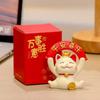Cartoon Maneki Neko Miniature Figure Resin New Years Decor Lucky Cat Figurines  Desktop Ornament
