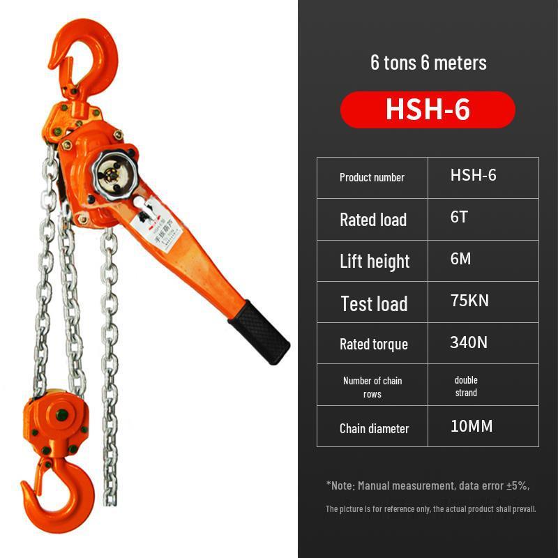 Hand Operated 0.75/1.5 Ton Chain Hoist and Lever Wire Tightener