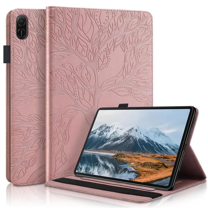 For Honor Pad X8a Tablet Case PU Leather Card Slot Soft TPU Tree Cat Funda For Honor Pad X8A Cover 11.0 inch 2024 Caqa + Stylus