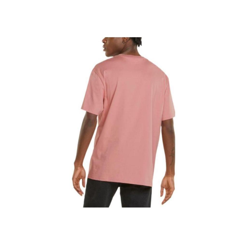 Puma Solid Color Logo Round Neck Pullover Short Sleeve T-Shirt Men Tops Pink 849536-24