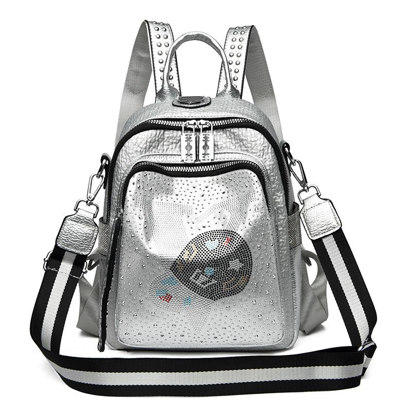 Women's New Style Fashionable Versatile Personalized High-end and Fashionable Large Capacity Dual-purpose Backpack