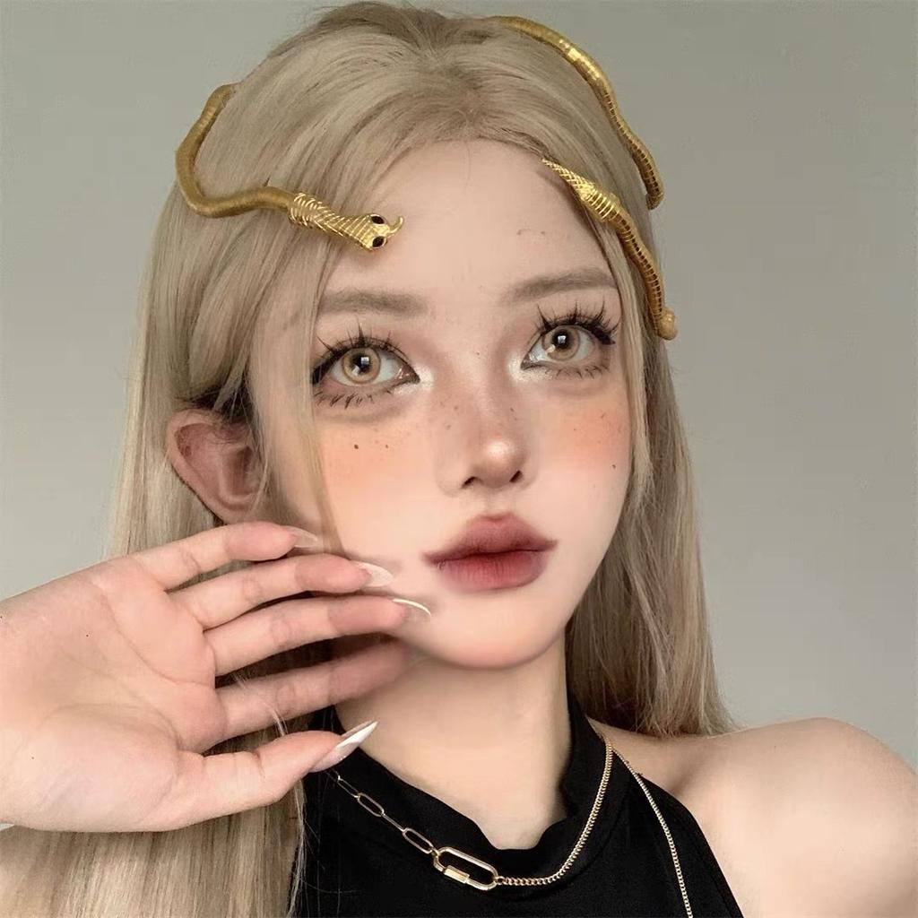 Winding Snake Necklace, European and American Hot Girls Design Exaggerated Headgear for Men and Women