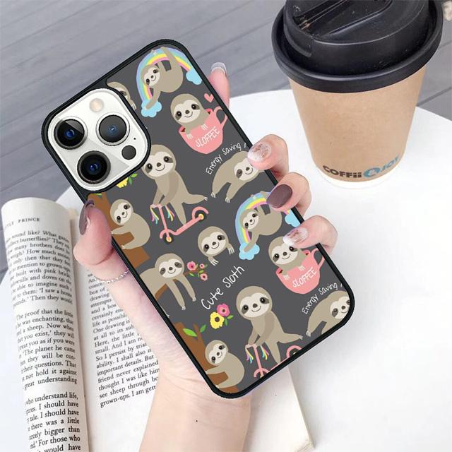 Cute Lovely Cozy Sloth Animal phone Case Cover For iPhone 17 Air 16 15 14 Plus For apple 16 11 12 13 Pro Max coque