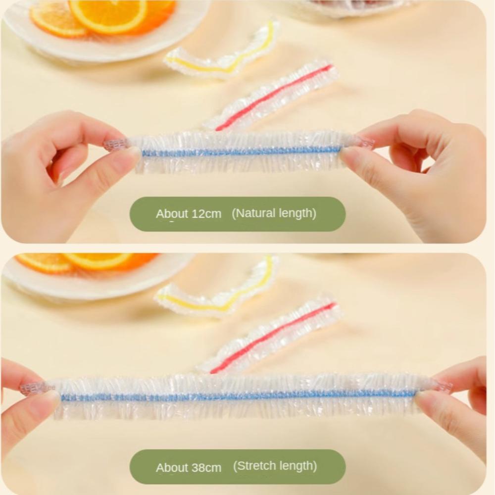 100/300/500pcs Food Grade Plastic Disposable Food Cover Cling Film Cover For Fruit Vegetable