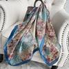 90cm *90cm Design Scarf Lady Shawl Printed Silk Felt Headscarf Scarf Lady Headscarf Square Scarf Lady Wrap Scarf 2021