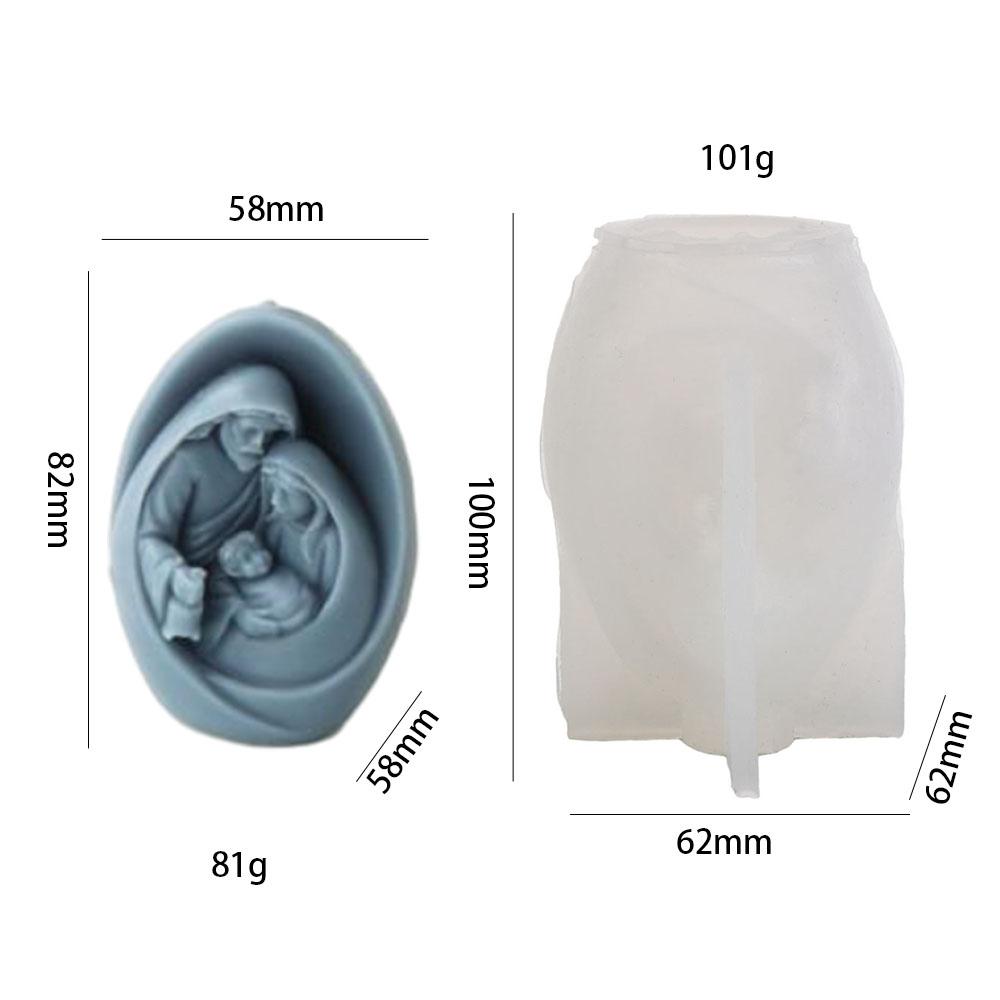 Catholic Holy Jesus Mould Silicone Virgin Mary Mold Jesus Family Candle Mold  Home Decor