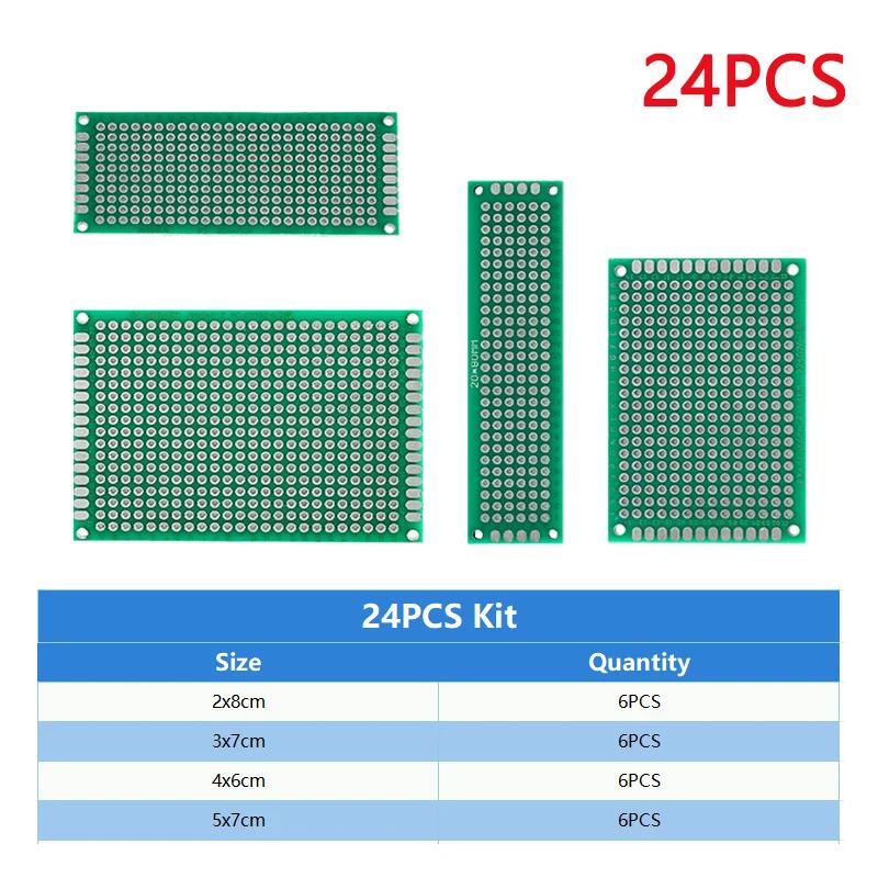 4PCS-40PCS PCB Prototype Board Universal Green Double Sided 2x8 3x7 4x6 5x7 7x9CM Protoboard Breadboard DIY Electronic Kit
