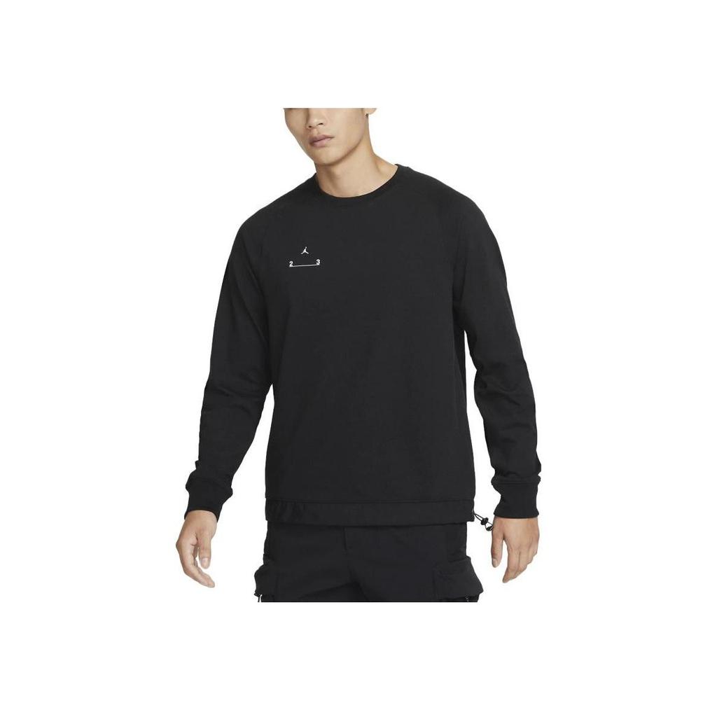 Nike Однотонная мужская толстовка с круглым вырезом и длинными рукавами, черная DV1616-010