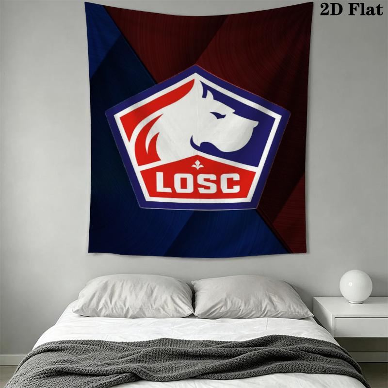 Lille OSC Wall Tapestry Aesthetic Wall Hanging Printed Fabric Blanket Decorative Tapestries for Bedroom Living Room Home Decor