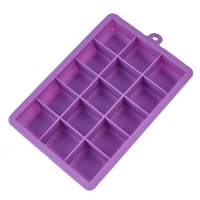 Силиконовый лоток для кубиков льда с 15 сетками, большая форма, гигантский производитель, 3 x 3 x 3 см, квадратный