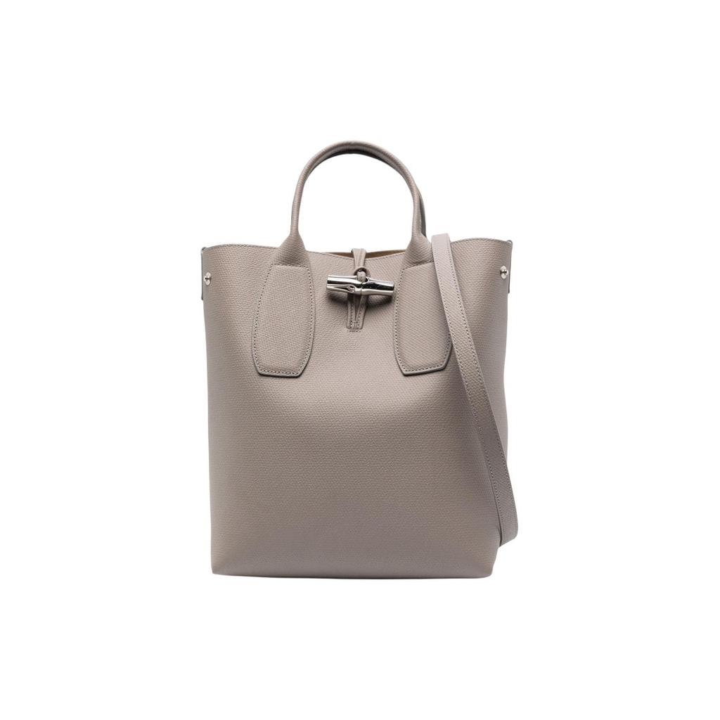 Longchamp Le Roseau Bamboo Пряжка Текстурированная Открытый Верх Сумка-тоут Женская тоут Голубино-серый 10228HPNP55