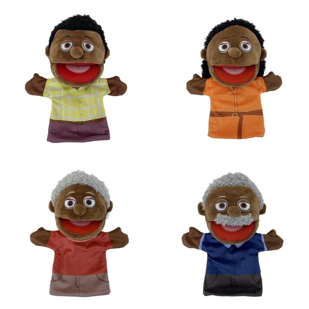 Cartoon Black Half Body Hand Puppet For Interactive Storytelling