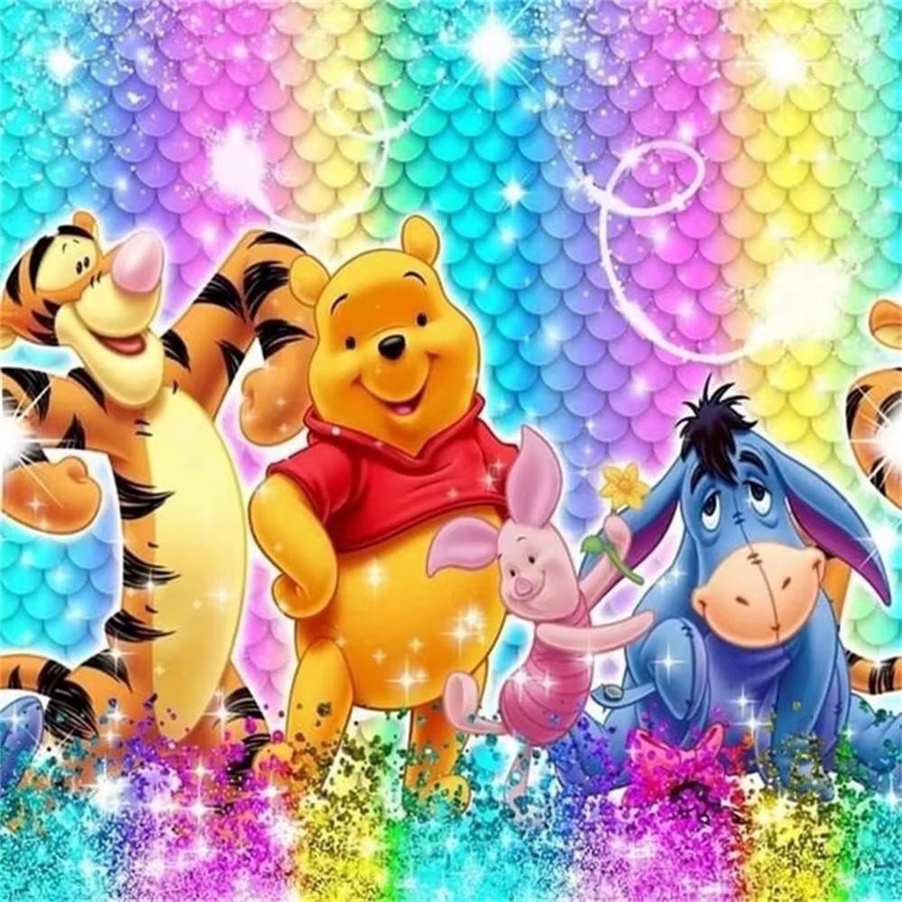 Disney Винни-Пух 5D Алмазная Живопись Полностью с Алмазами Ручная Работа DIY Мультяшная Декоративная Картина Набор Алмазных Наклеек