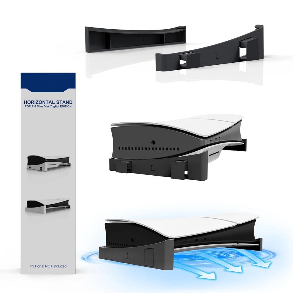 For PS5 Slim Console Horizontal Cooling Stand PS5 SLIM Holder Game Accessoriesfor Playstation 5 Slim Disc & Digital Editions