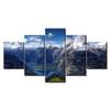 5 Panel Canvas Painting HD Summer alps mountain landscape Modular Wall Art HD Prints Pictures for Living Room Home Decor