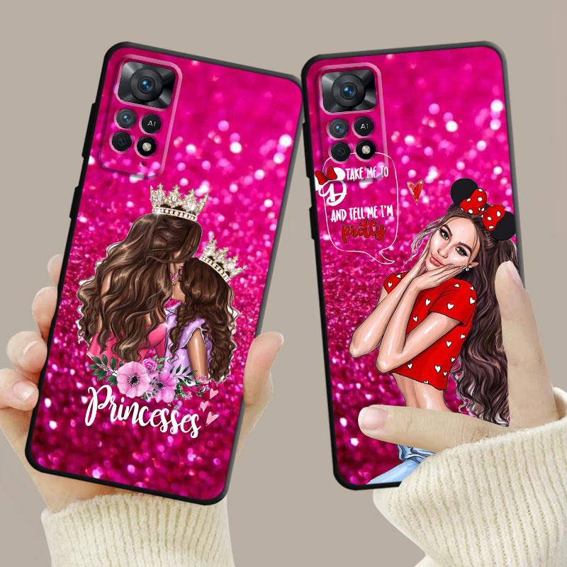 Чехол для телефона Xiaomi Redmi Note 12 11t 11s 11 10 8 Pro 9 9s 9t 8t для Mi 10 8 9a 9c 10c K40 для женщин Super Mom Baby Princess Queen