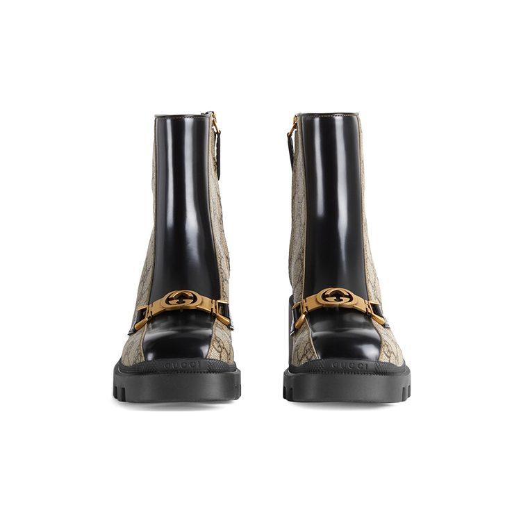 Gucci Женские ботильоны Gg Supreme 'Темно-бежевые' Женские 670412 2OQ50 9763
