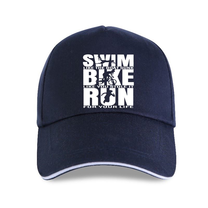 New Cap Hat Triathlon Triathlete Runninger Swimmings Bikings Funny Unisex Summer Baseball Cap Streetwear Cotton Black
