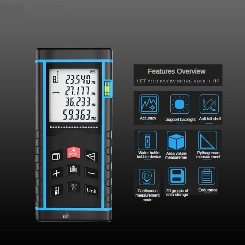 Mini Handheld Laser Rangefinder HD Digital Display Electronic Laser Distance Meter Portable Infrared Measuring Instrument 120 * 54 * 29MM