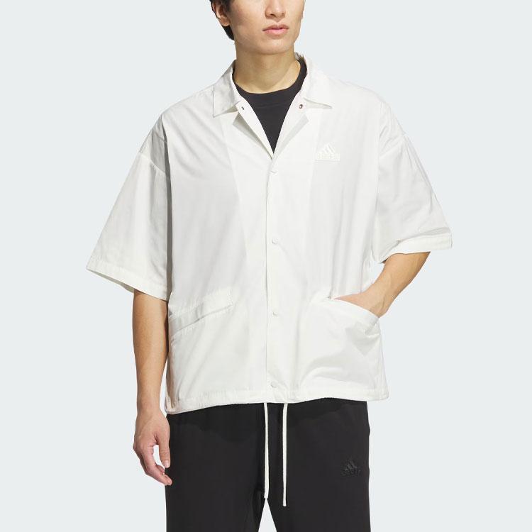 Adidas Тренерская куртка с коротким рукавом и буквенным принтом Мужские куртки Han-Jade-White IT3957