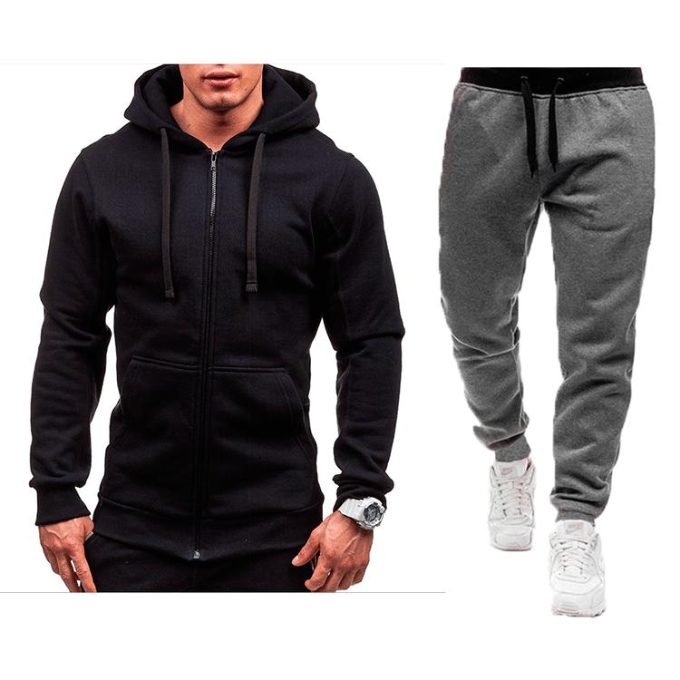 Новая повседневная толстовка с капюшоном на молнии, куртка, мужской однотонный кардиган, костюм