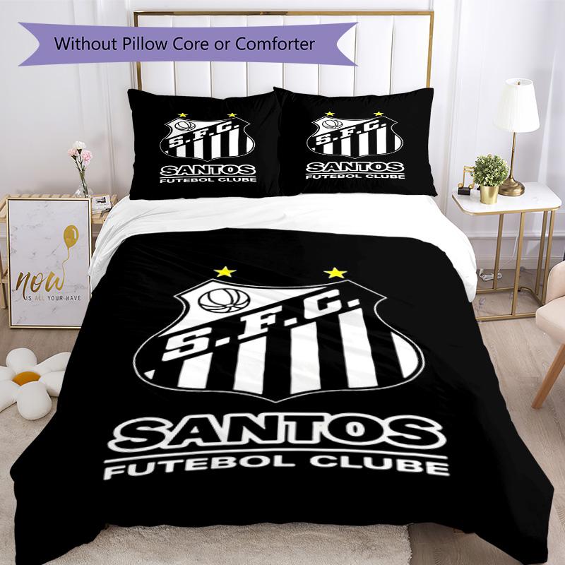 Powerful Football Crest Design Printed Pattern Duvet Cover Set – includes 1 duvet cover and 2 matching pillowcases Bedroom decor Christmas gifts