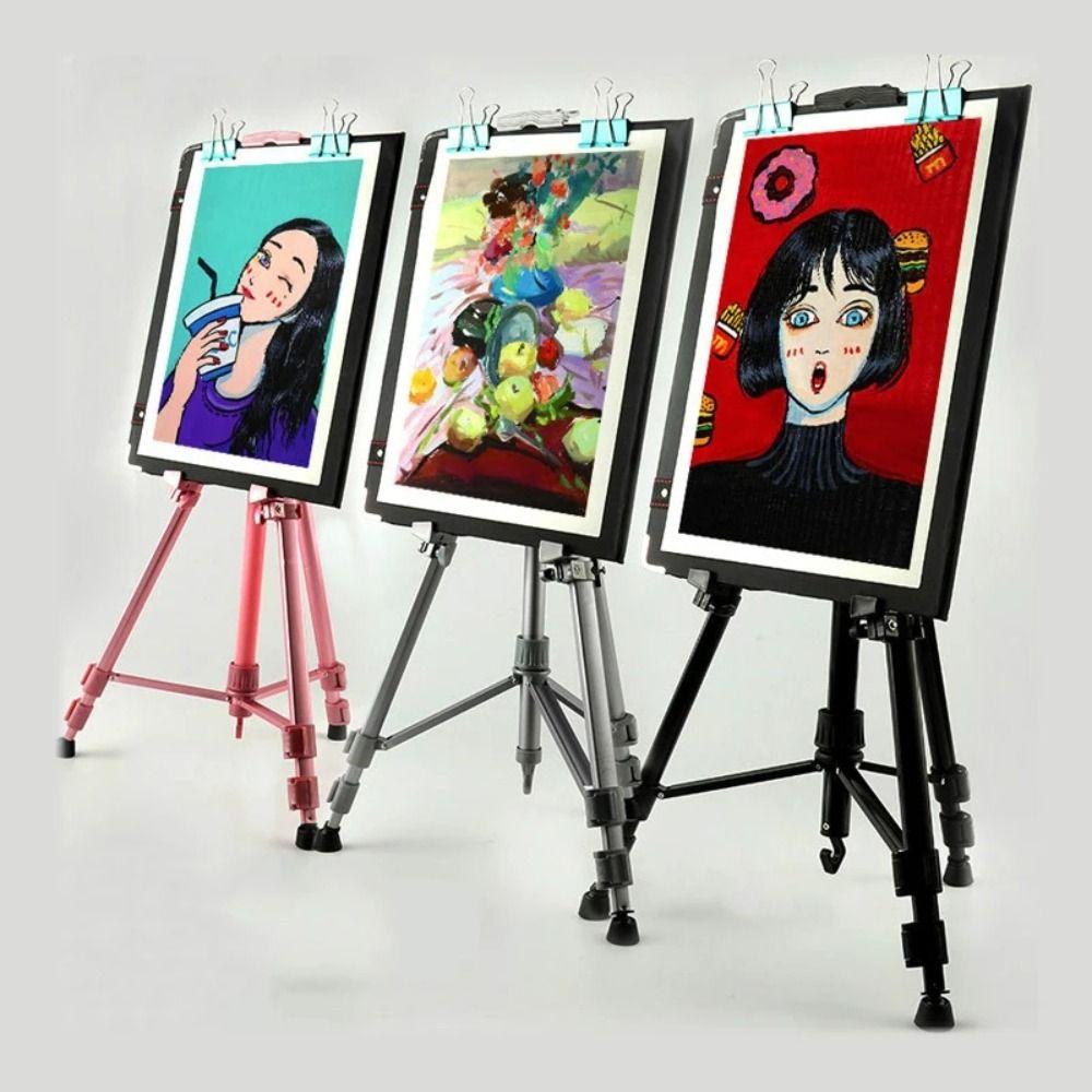 Adjustable Colored Aluminium Easel Painting & Sketch Painting Easel Shelf  Artist