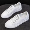 Fashion 2024 Women Genuine Leather Sneakers Large Size Little White Shoes Fashion Ladies Vulcanized Shoes Woman Summer Flats