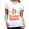 Футболка Dunkin Donuts для женщин с круглым вырезом Уличная одежда Футболки Женские с коротким рукавом Летняя одежда Топы