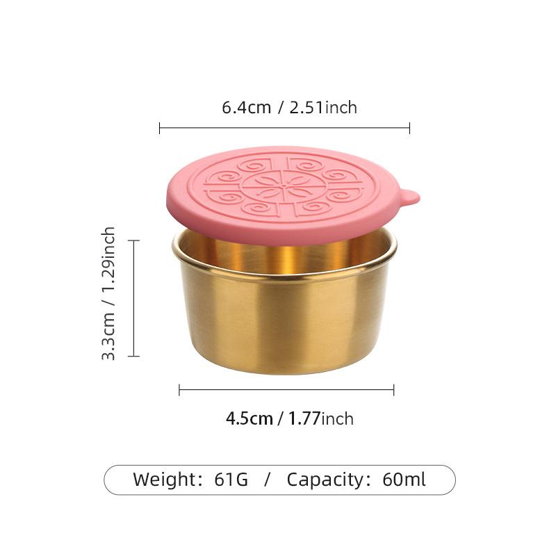 60 мл контейнер для заправки салата герметичная коробка для приправ портативная нержавеющая сталь соусница с крышкой маленькая чашка для приправ