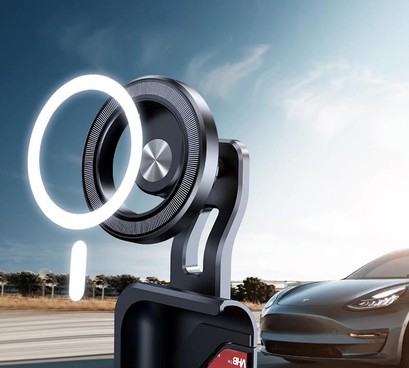 Магнитный автомобильный держатель телефона для Tesla Model 3 XYS Center Control Display Slide Rail держатель телефона вращающийся для iPhone 14 13 12