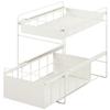 Under-Sink Drawer Rack, Basic White, Approx. 26.7 W X 40.3-65.4 D X 38.4 H, 2-Tier Storage Rack for Effective Kitchen Organization, Easy A