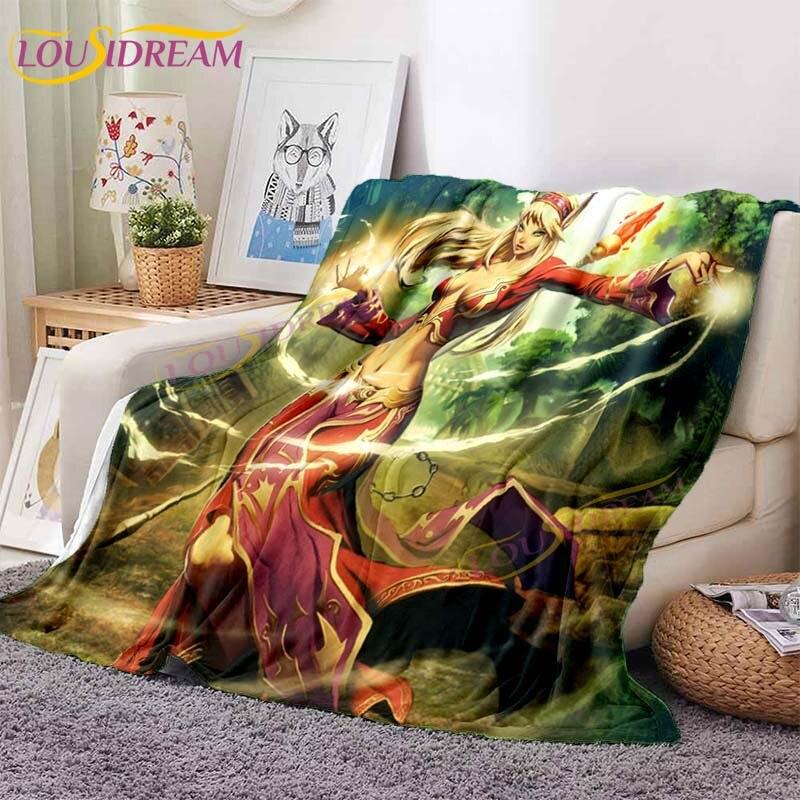 Одеяла World of Warcraft, классические игровые одеяла, одеяла с художественным принтом, фланелевые одеяла для кровати, дивана, вечеринки, детский подарок для взрослых