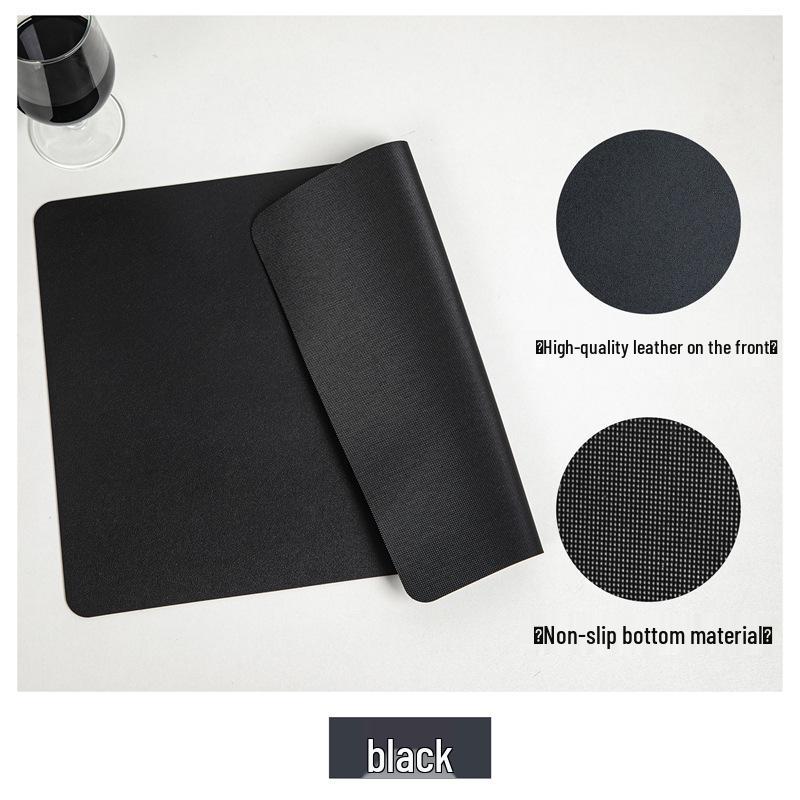 Nordic Style Non-Slip Leather Placemat - Waterproof, Oilproof, Heat-Resistant Mat