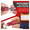 Nut and Bolt Thread Checker, 44 Aluminum Nut and Bolt Identification Gauges for SAE and Metric Threads, Individually Cased