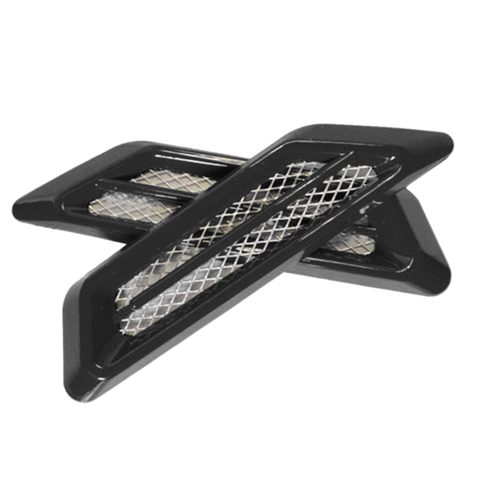 2pcs Plastic Chrome Car SUV Air Flow Fender Side Vent Decor Stickers Accessory ADM