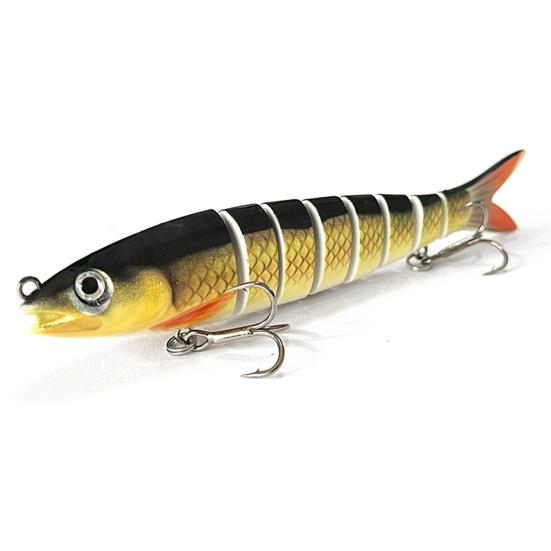 13.5CM/19G Multi-Jointed Fishing Lure with Hooks Slow Sinking 8-Section Swimbait Bionic Hard Artificial Bait Freshwater Saltwater Fishing Accessories