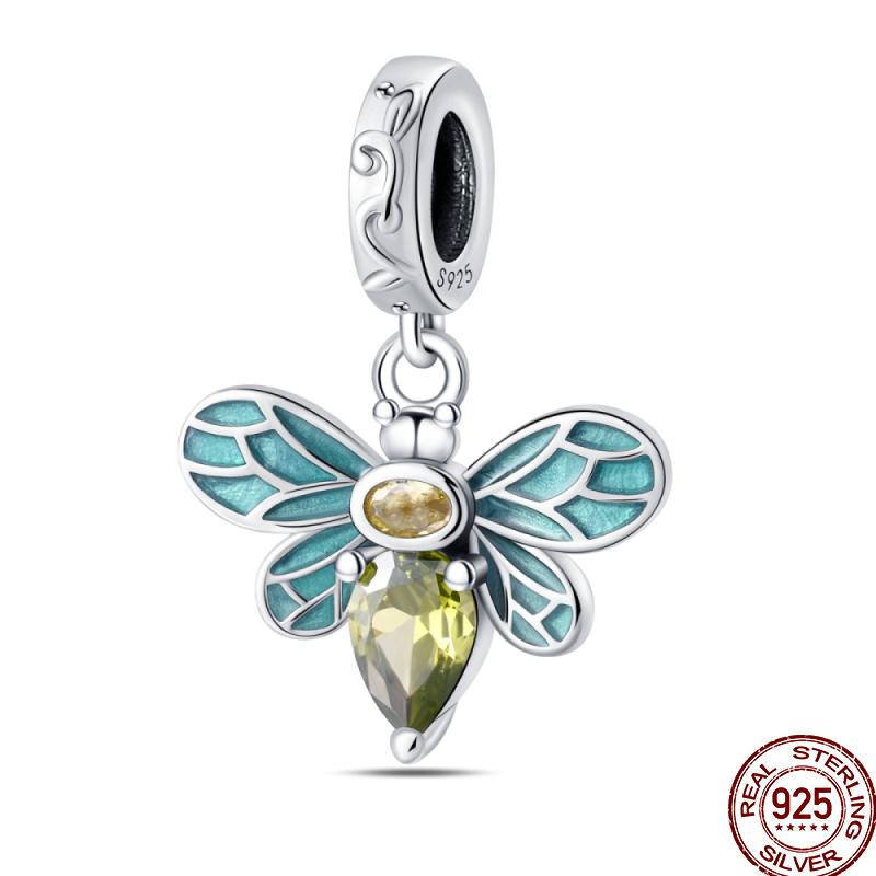 Медные пружинные бусины-подвески серии «Насекомые-бабочки», подарок, подходят для оригинального браслета 3 мм, сделай сам, на день рождения