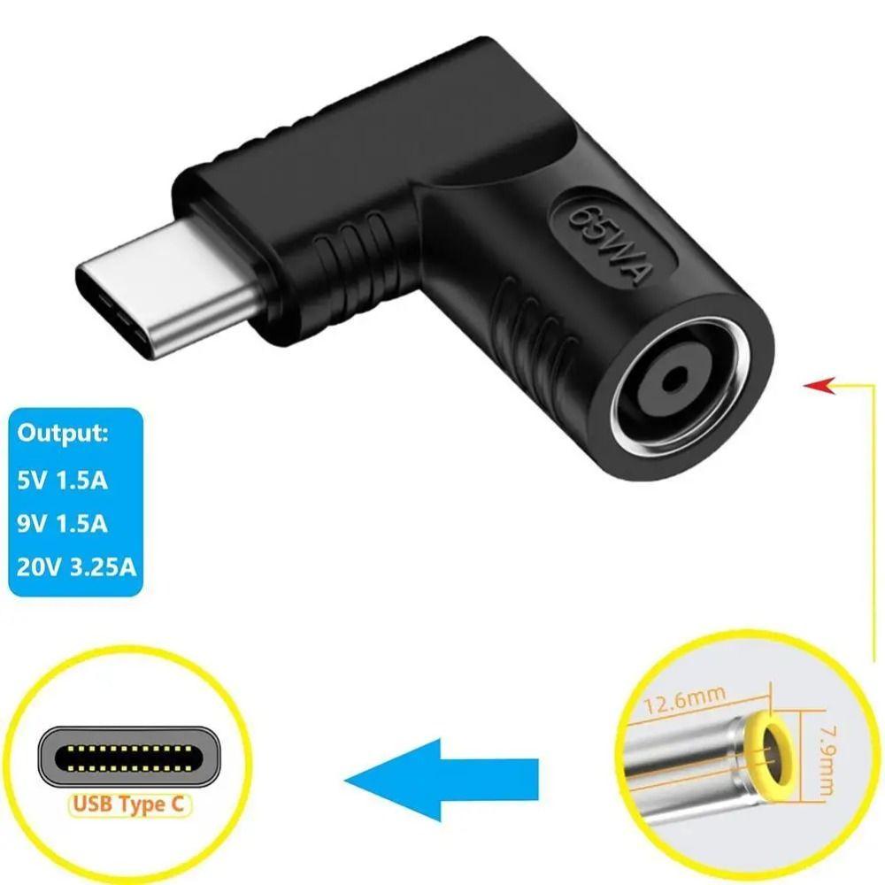 65 Вт Ноутбук Женский Штекер Type-C Мужской Разъем Питания Ноутбука Адаптер Питания Ноутбука Аксессуар Ноутбука