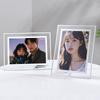 Прозрачная стеклянная фоторамка Минималистичная хрустальная настольная фоторамка Различные размеры 5/6/7/8/10 дюймов/A4 для декора дома и офиса