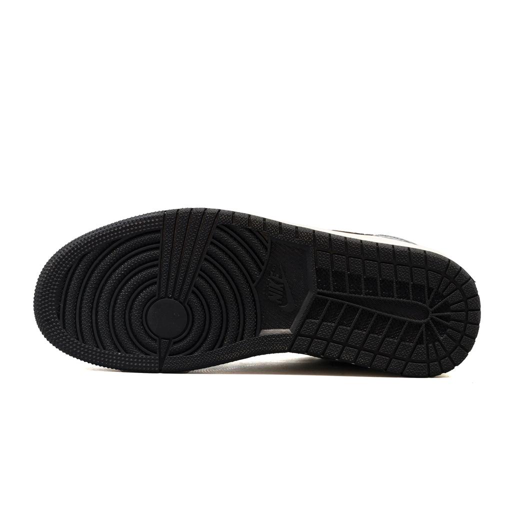 Jordan Air Jordan 1 Cushioning Abrasion Resistant Breathable Low top Vintage Basketball Shoes Unisex Black 553558-081(Team500-)