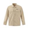 Логотип Универсальная работа Рубашка с длинным рукавом Унисекс рубашки Бежевый A418F-Y94