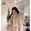 Искусственный мех лисы, шуба для молодых женщин, новое тонкое меховое пальто, высокое качество, повседневный стиль, искусственный мех, премиум-класса, женская шуба