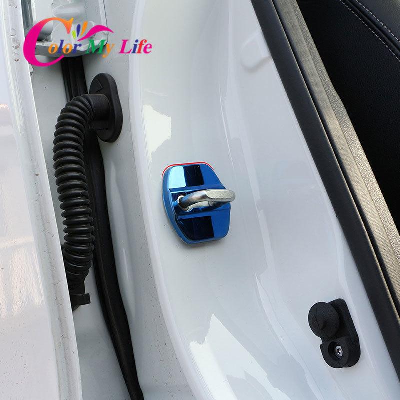 Color My Life 4 шт./компл. дверной замок автомобиля Защитная крышка дверной замок накладка подходит для Nissan X-trail Xtrail T32 2014-2022