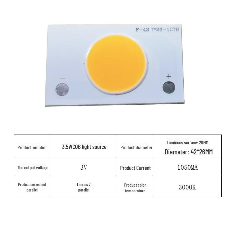 3V Solar COB Lamp Beads, 6V High-Power Integrated Light Source, 3.7V High-Power Beads, Full Parallel COB