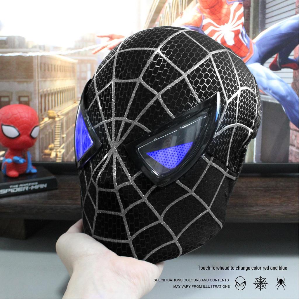 Spider-Man Light-Up Mask with Movable Eyes for Halloween Cosplay